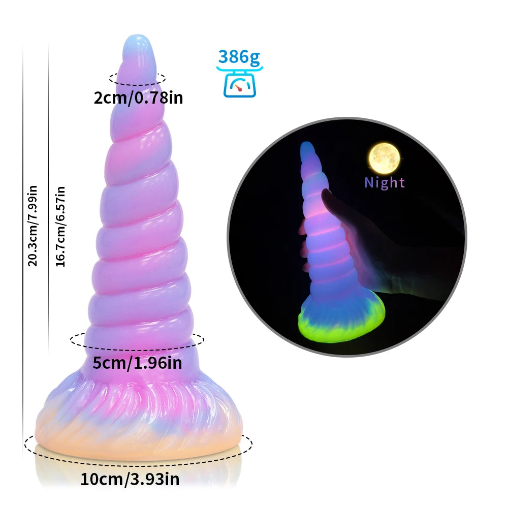 Silicone Realistic Dildo Luminous Monster Dildo Prostate Massager Big Butt Plug Anal Dildo Strong Sucker Anal Sex Toys For Women