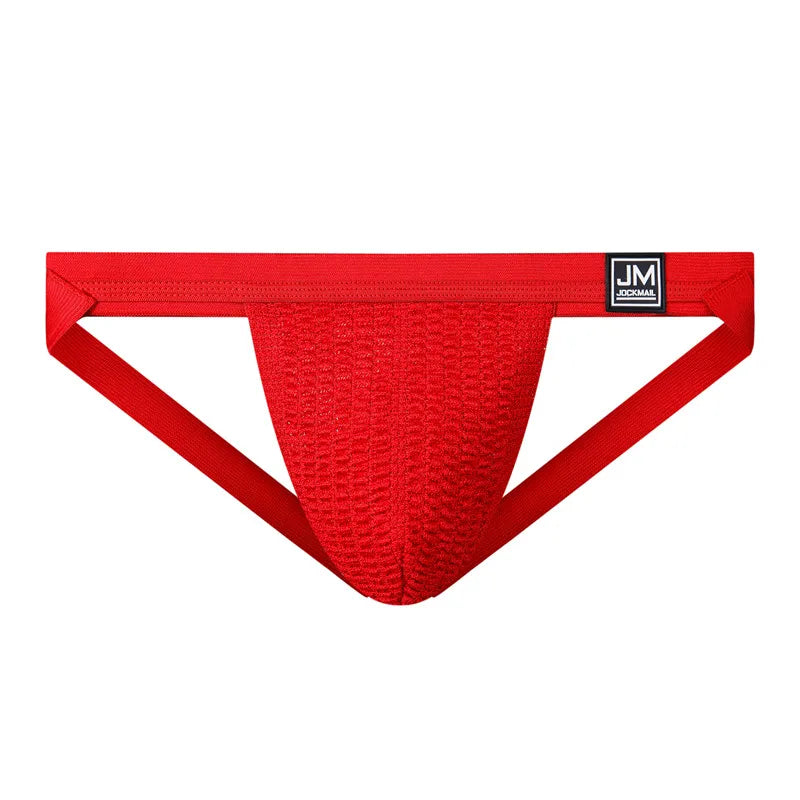 JOCKMAIL Men's Underwear Jockstrap Athletic Supporters, Low Rise Stretch Performance Jock Strap Sexy men underwear gay underwear