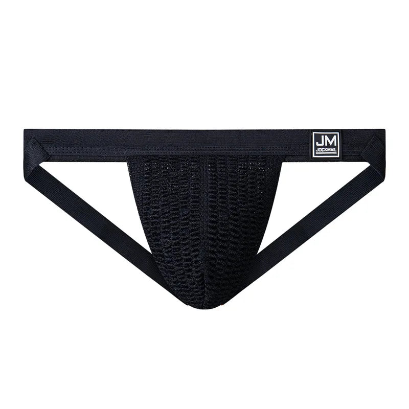 JOCKMAIL Men's Underwear Jockstrap Athletic Supporters, Low Rise Stretch Performance Jock Strap Sexy men underwear gay underwear