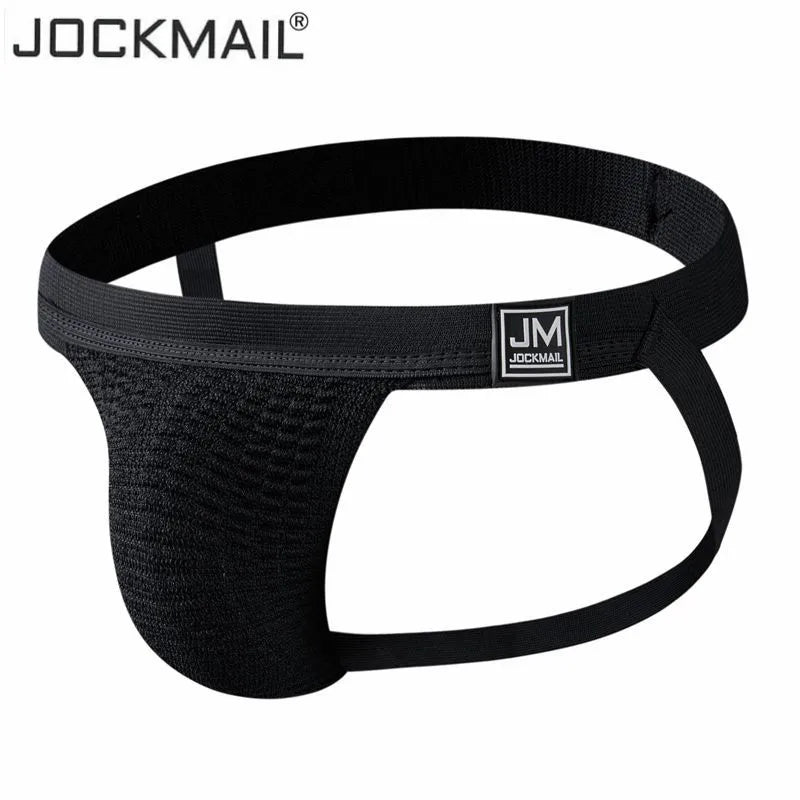 JOCKMAIL Men's Underwear Jockstrap Athletic Supporters, Low Rise Stretch Performance Jock Strap Sexy men underwear gay underwear