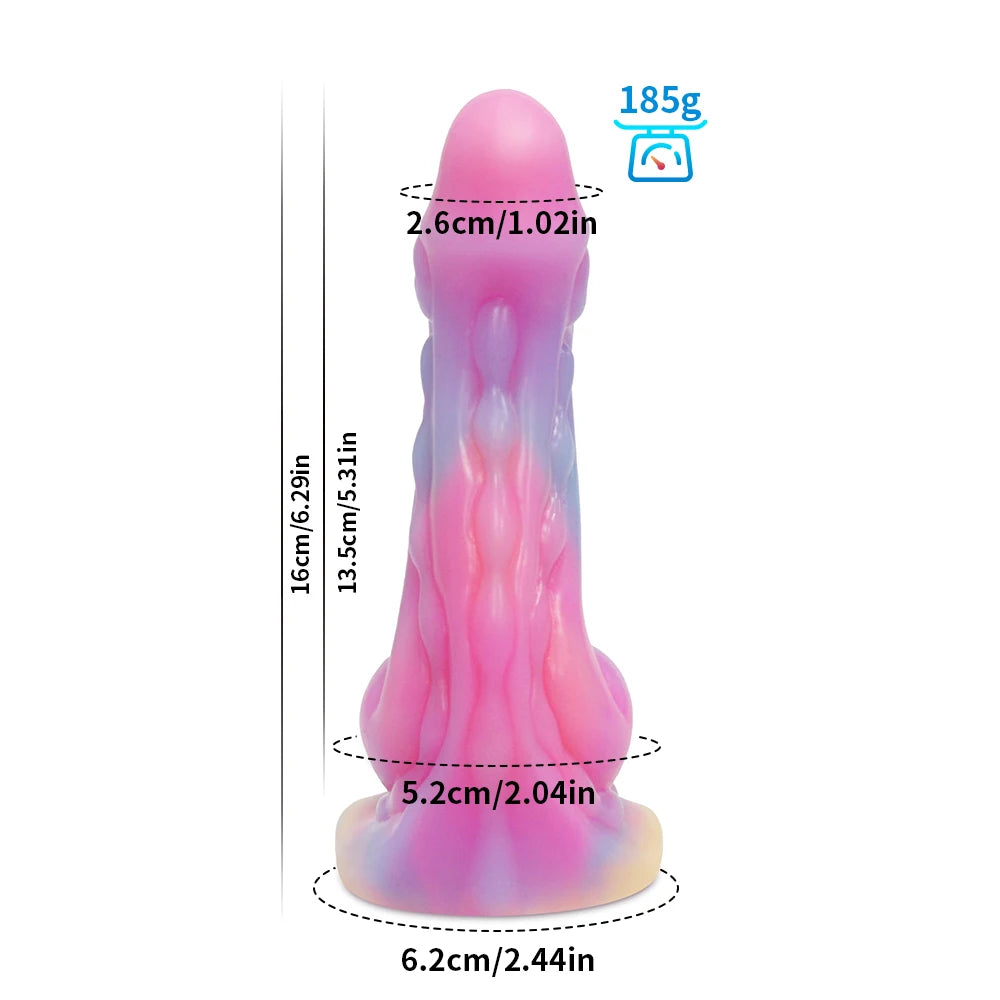 Silicone Realistic Dildo Luminous Monster Dildo Prostate Massager Big Butt Plug Anal Dildo Strong Sucker Anal Sex Toys For Women
